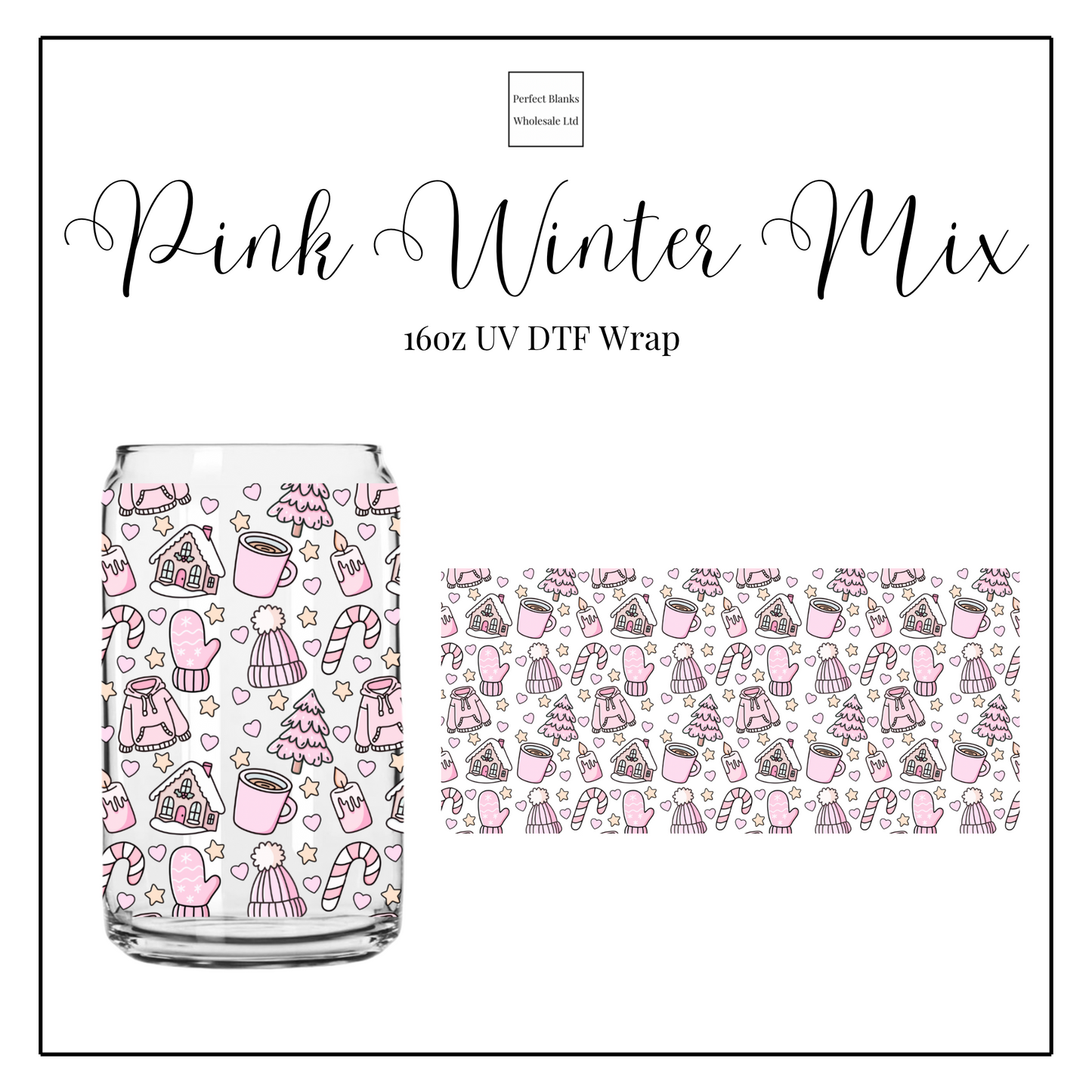 Pink Winter Mix 16oz UVDTF