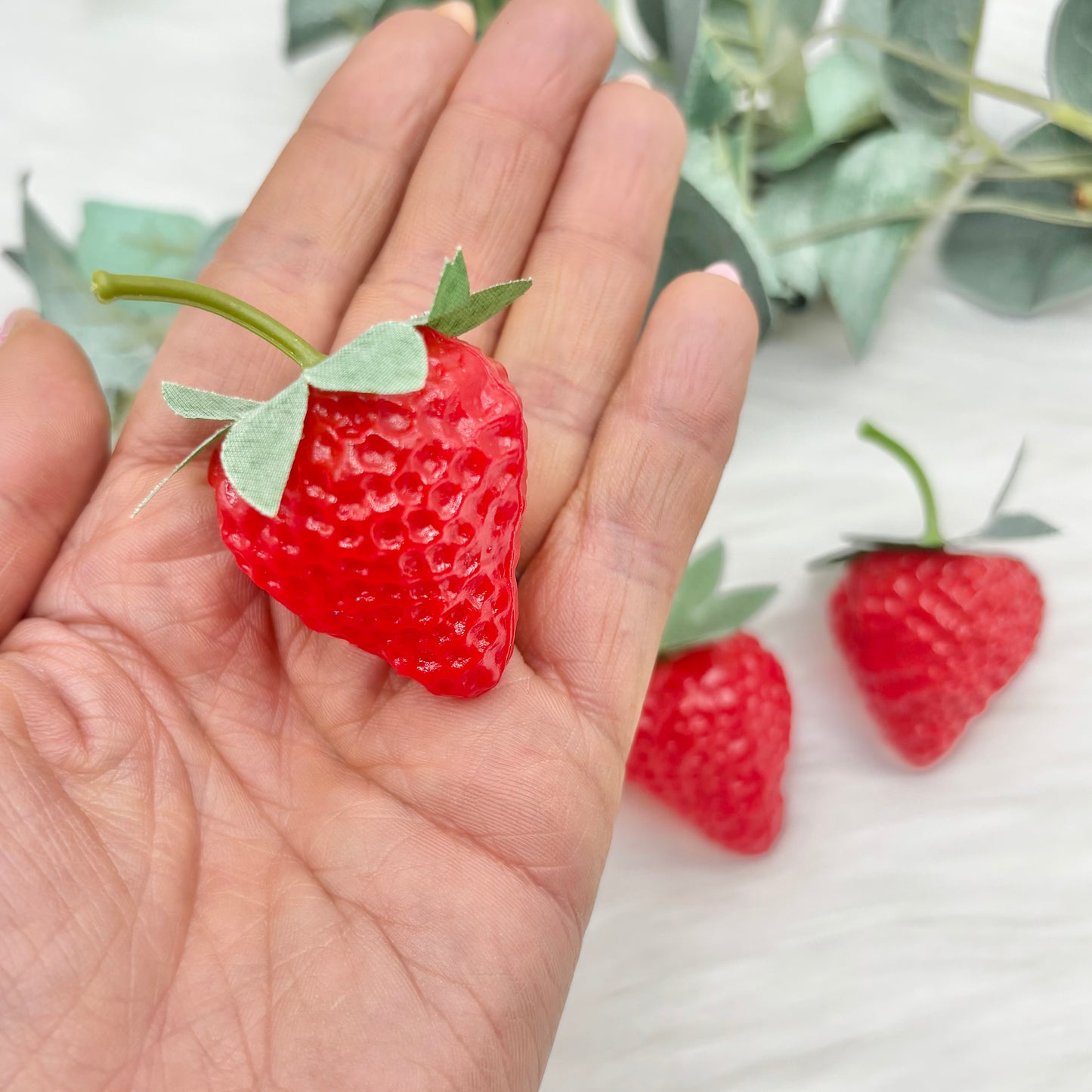 Imitation Strawberries - 4 Pack of Cabochons