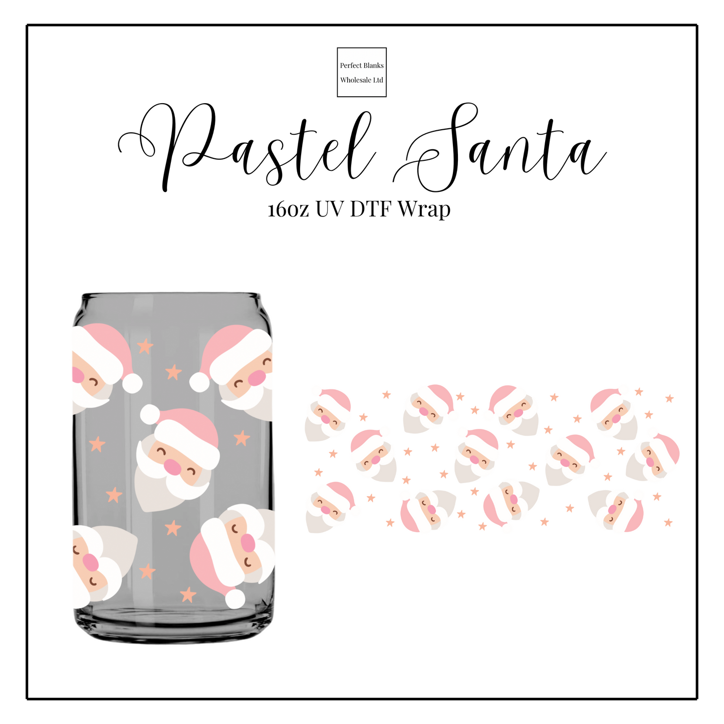 Pastel Santa 16oz UVDTF
