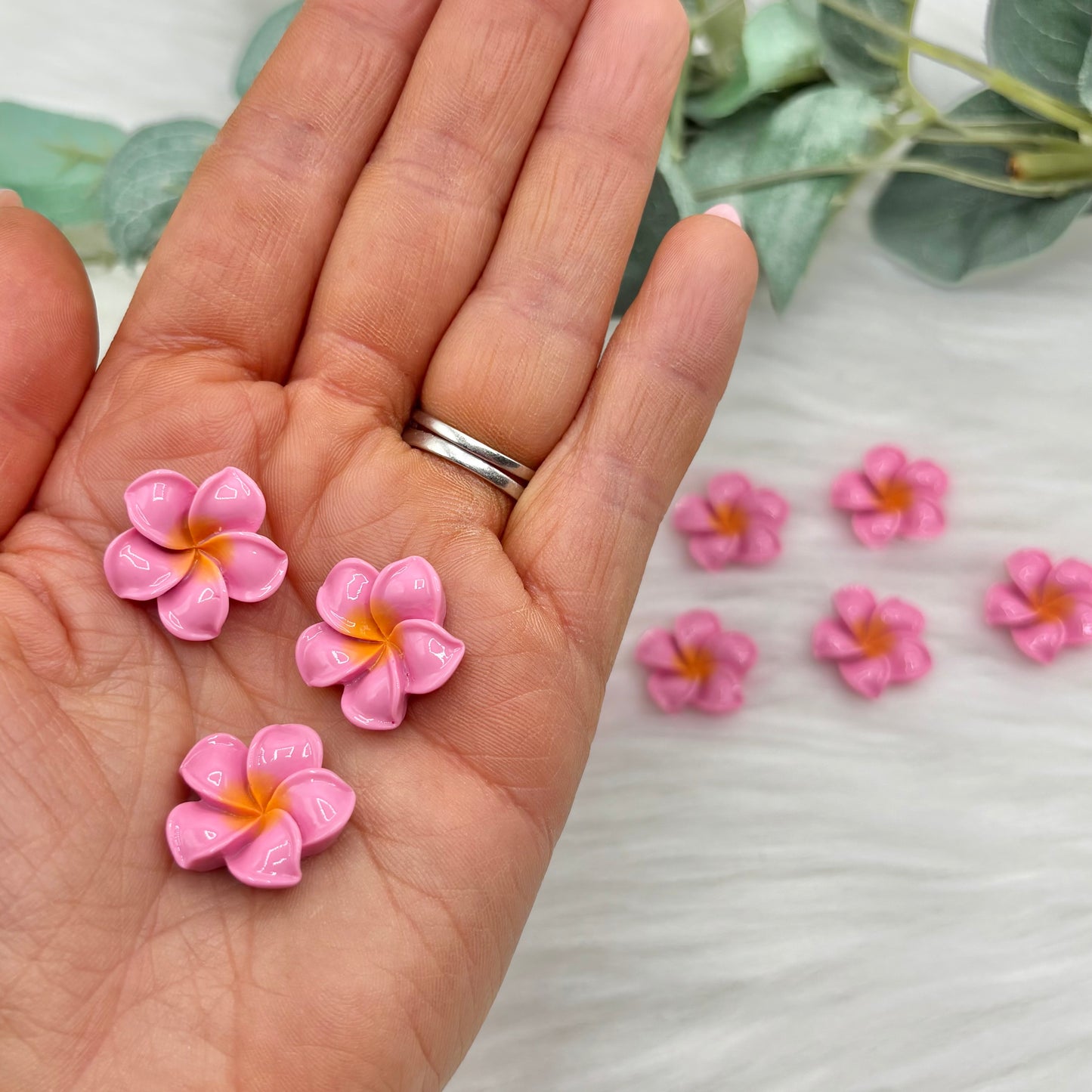 Pink Lotus Flower - 10 Pack of Cabochons