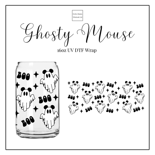 Ghosty Mouse 16oz UVDTF