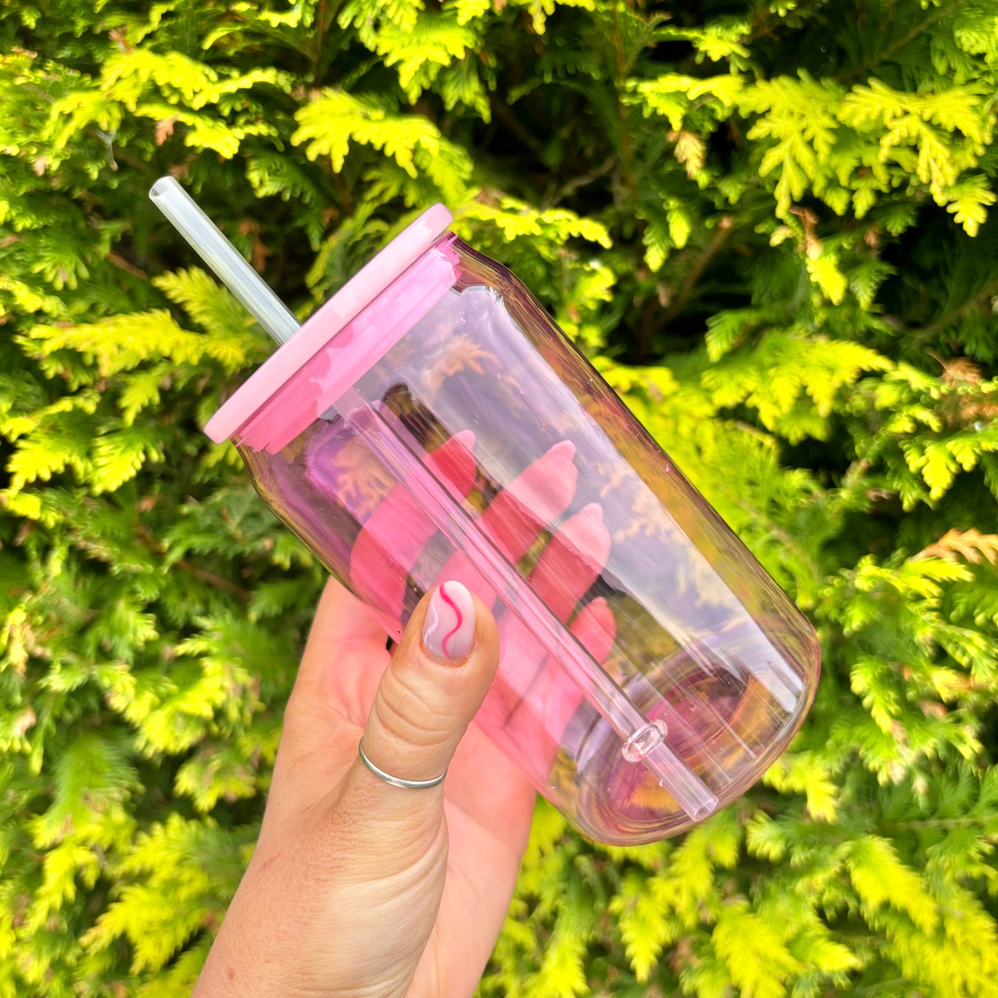 16oz Plastic Libby Can - Baby Pink