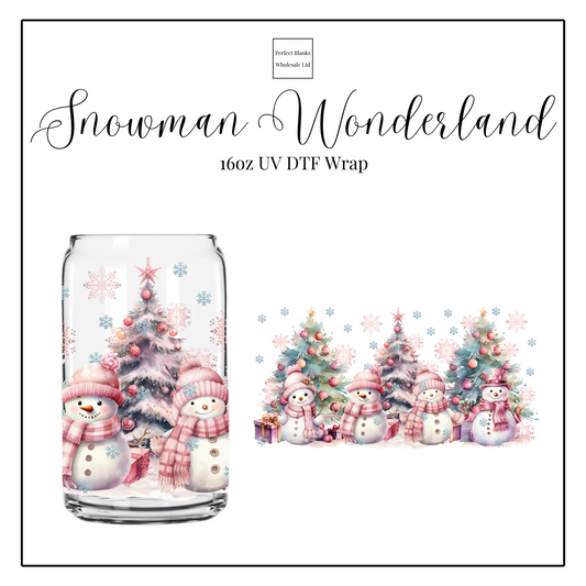 Snowman Wonderland 16oz UVDTF