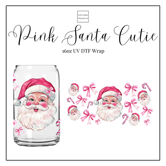 Pink Santa Cutie 16oz UVDTF
