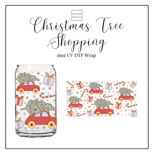 Christmas Tree Shopping 16oz UVDTF