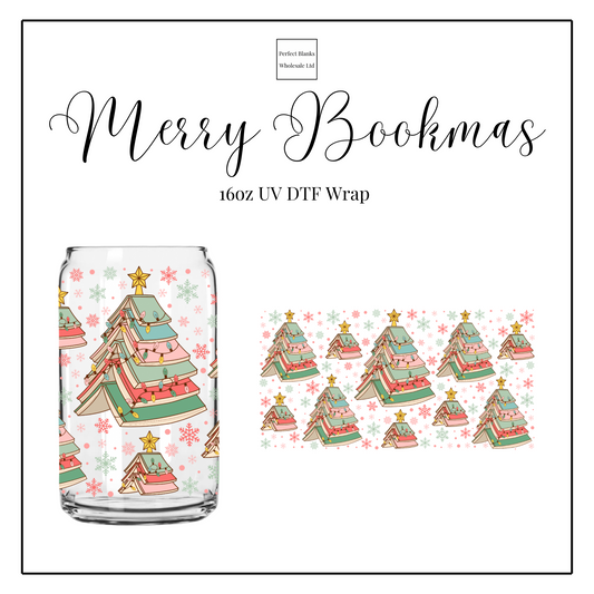 Merry Bookmas 16oz UVDTF