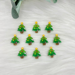Sparkly Christmas Tree - 10 Pack of Cabochons