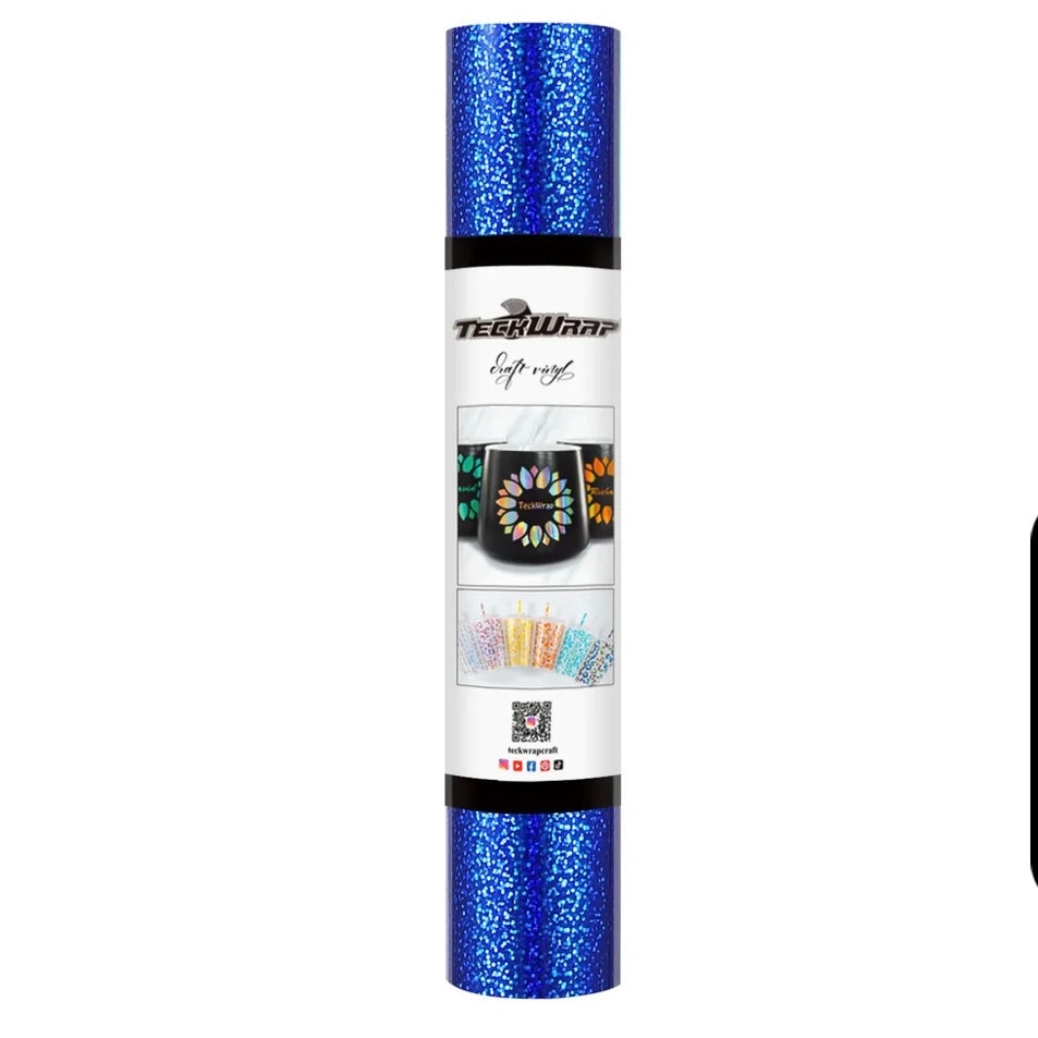 Teckwrap Blue Holographic Sparkle Adhesive Craft Vinyl