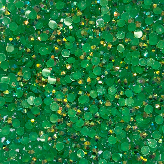 Forest Green AB Jelly Rhinestones - 5mm