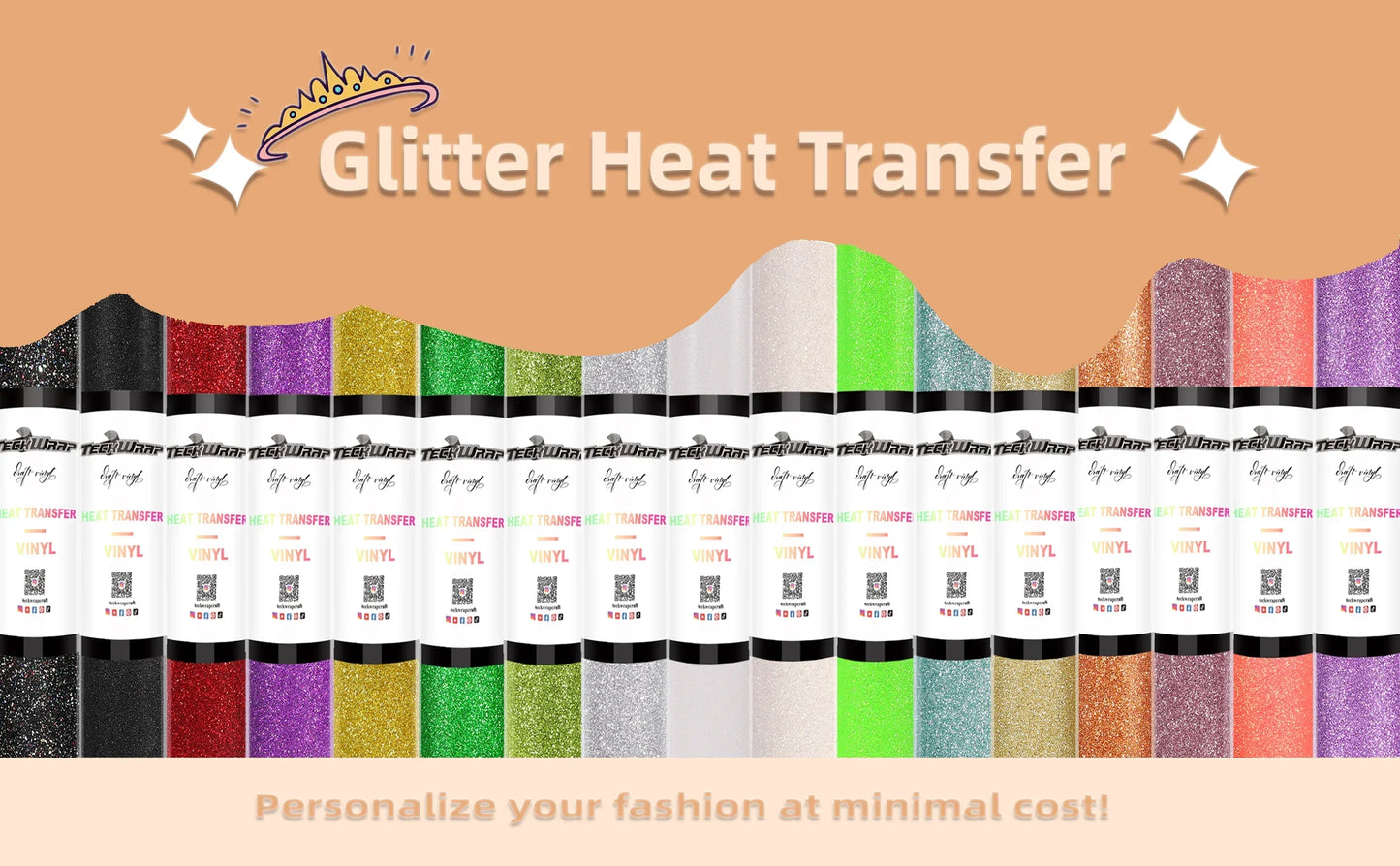 Teckwrap Glitter Red HTV - 5ft
