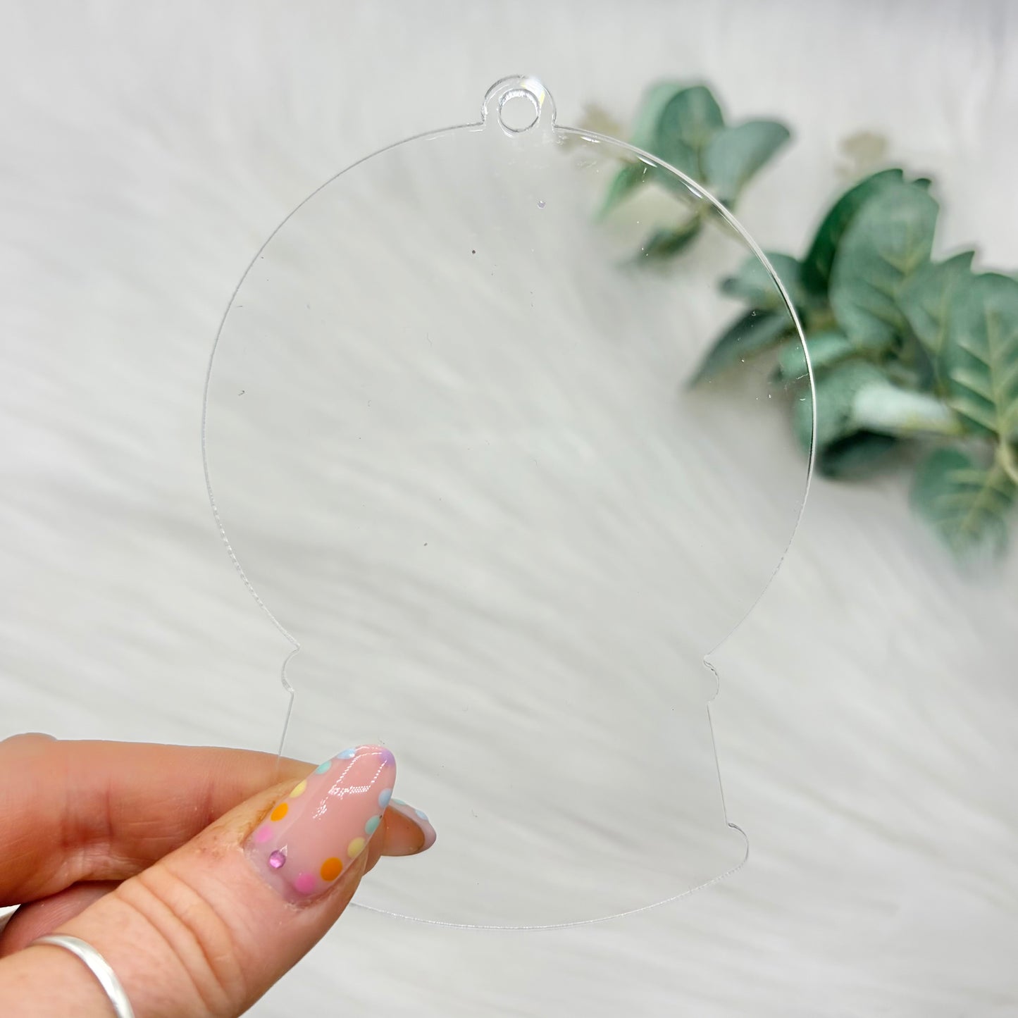 Snowglobe Acrylic Snowglobe Christmas Decoration - White