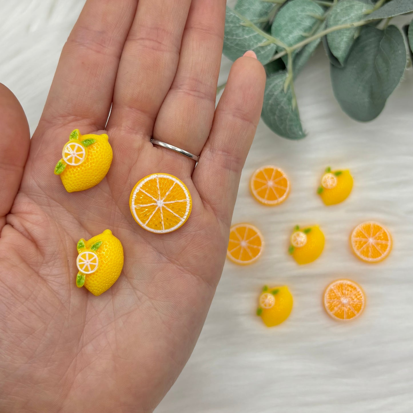 Oranges and Lemons - Pack of 10 Cabochons