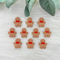 Gingerbread Men - 10 Pack of Cabochons