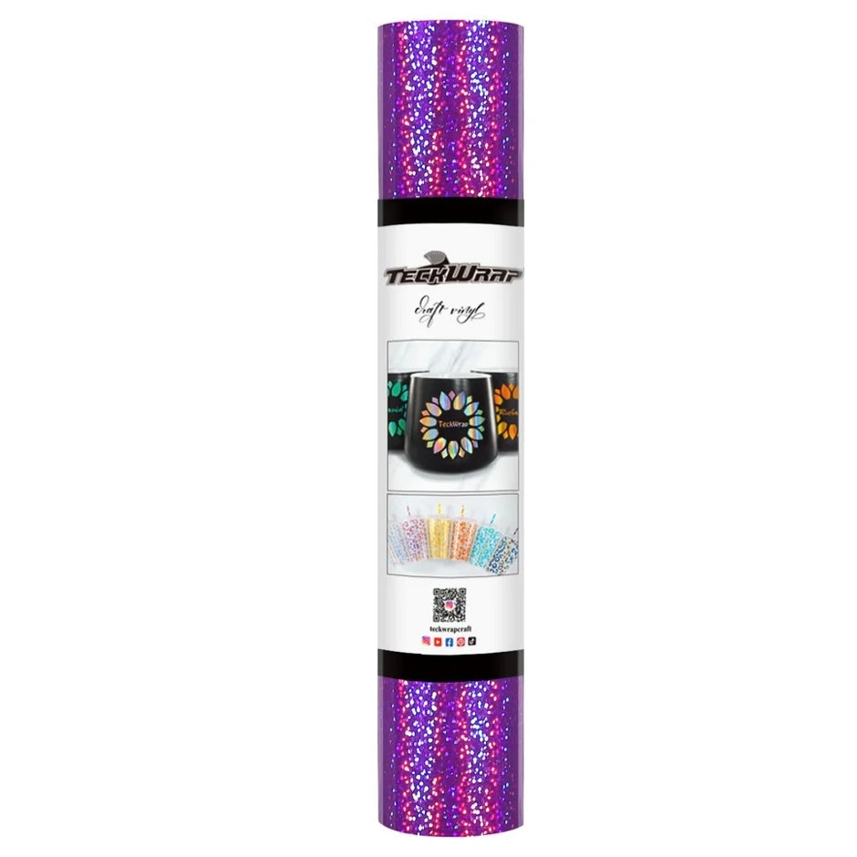 Teckwrap Purple Holographic Sparkle Adhesive Craft Vinyl