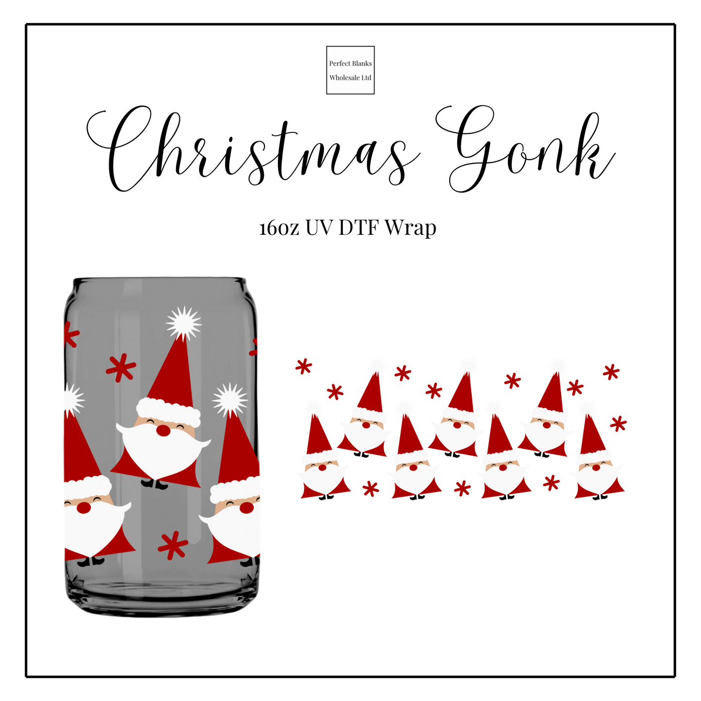Christmas Gonks 16oz UVDTF