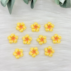 Yellow Lotus Flower - 10 Pack of Cabochons
