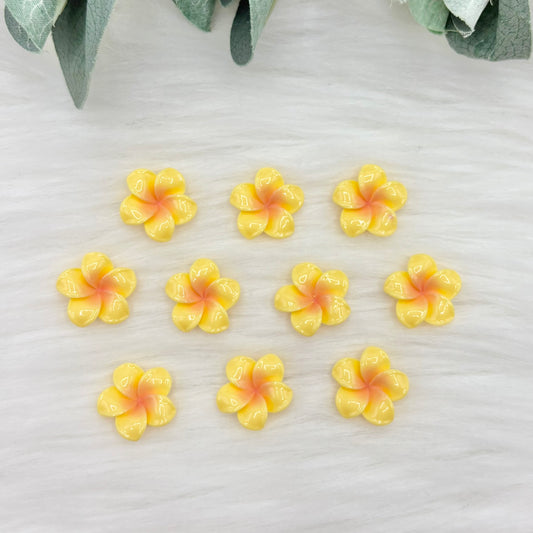 Yellow Lotus Flower - 10 Pack of Cabochons