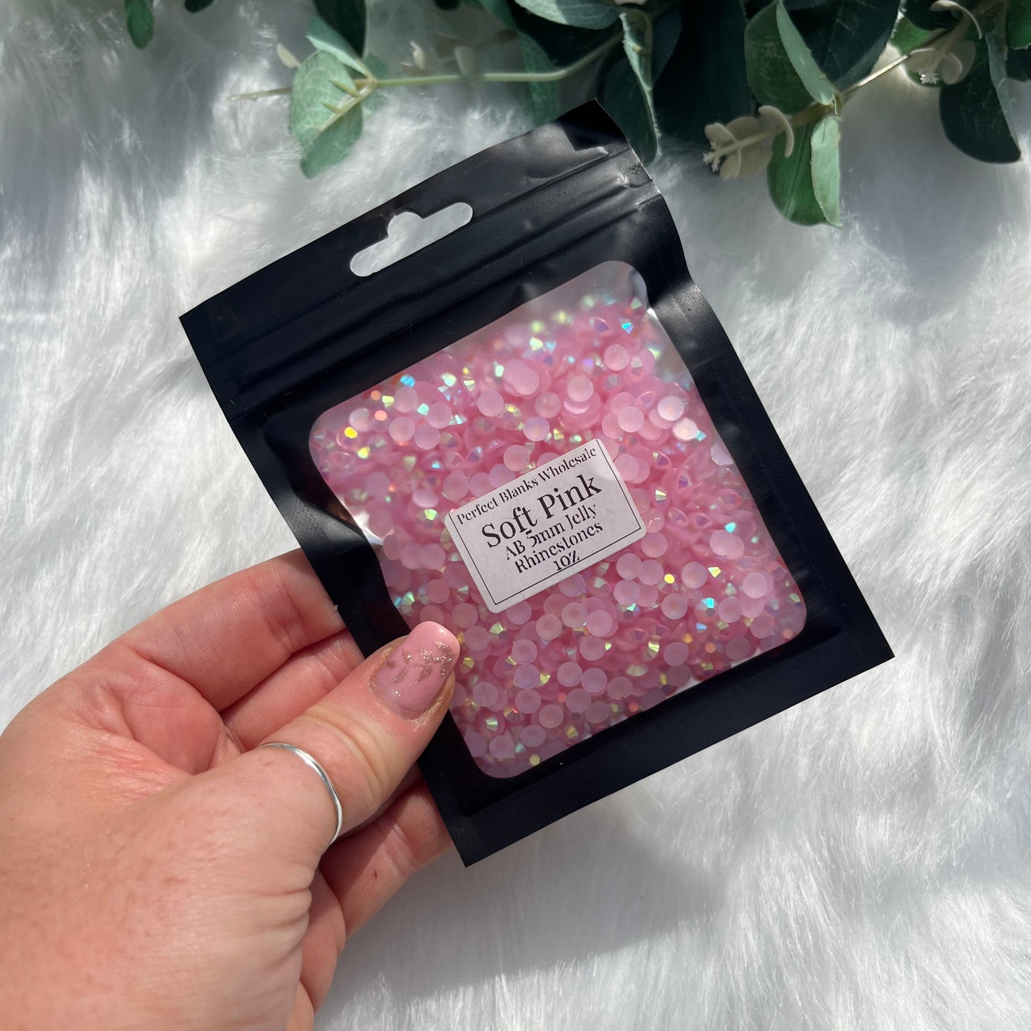 Soft Pink AB Jelly Rhinestones - 5mm