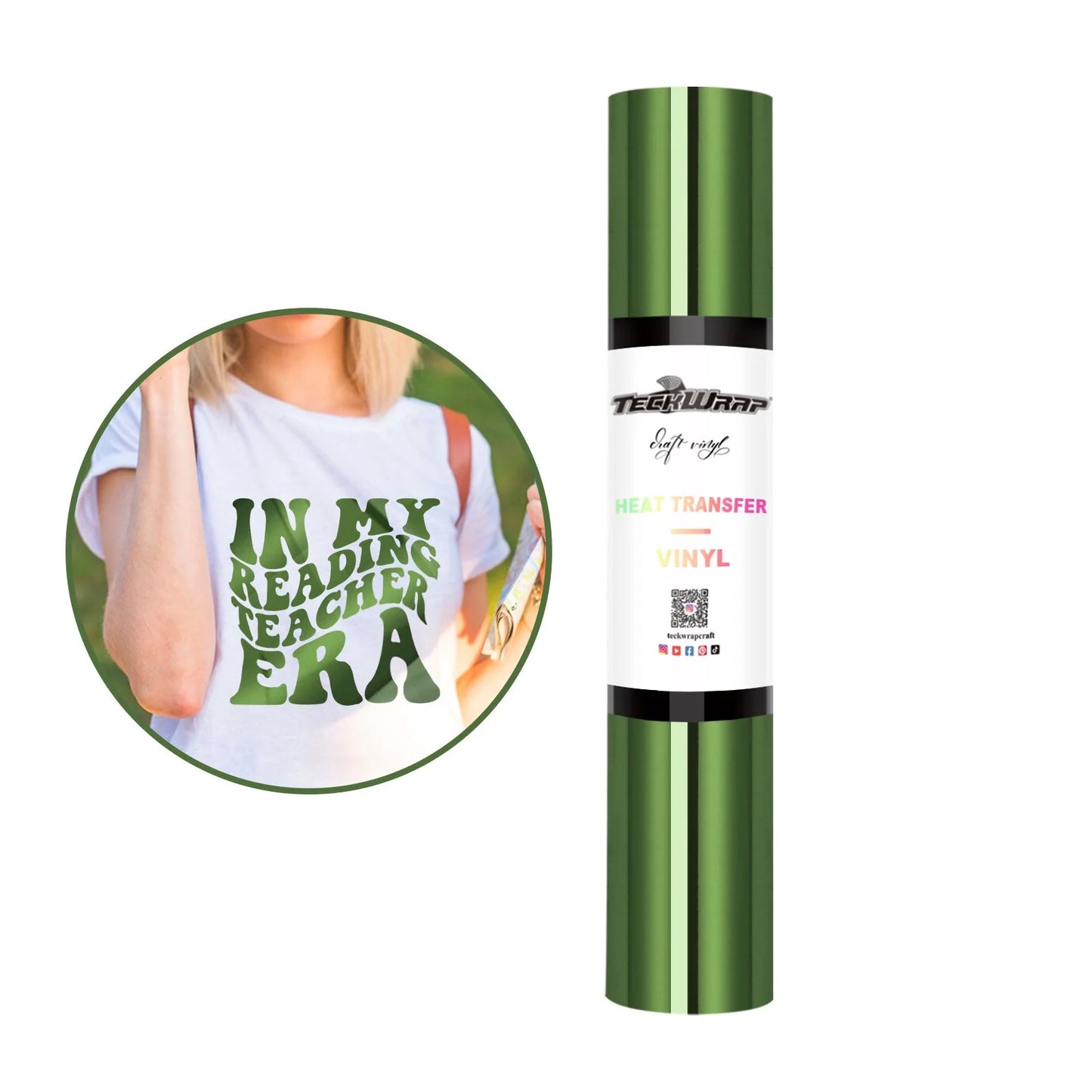 Teckwrap Olive Metallic Chrome HTV - 5ft