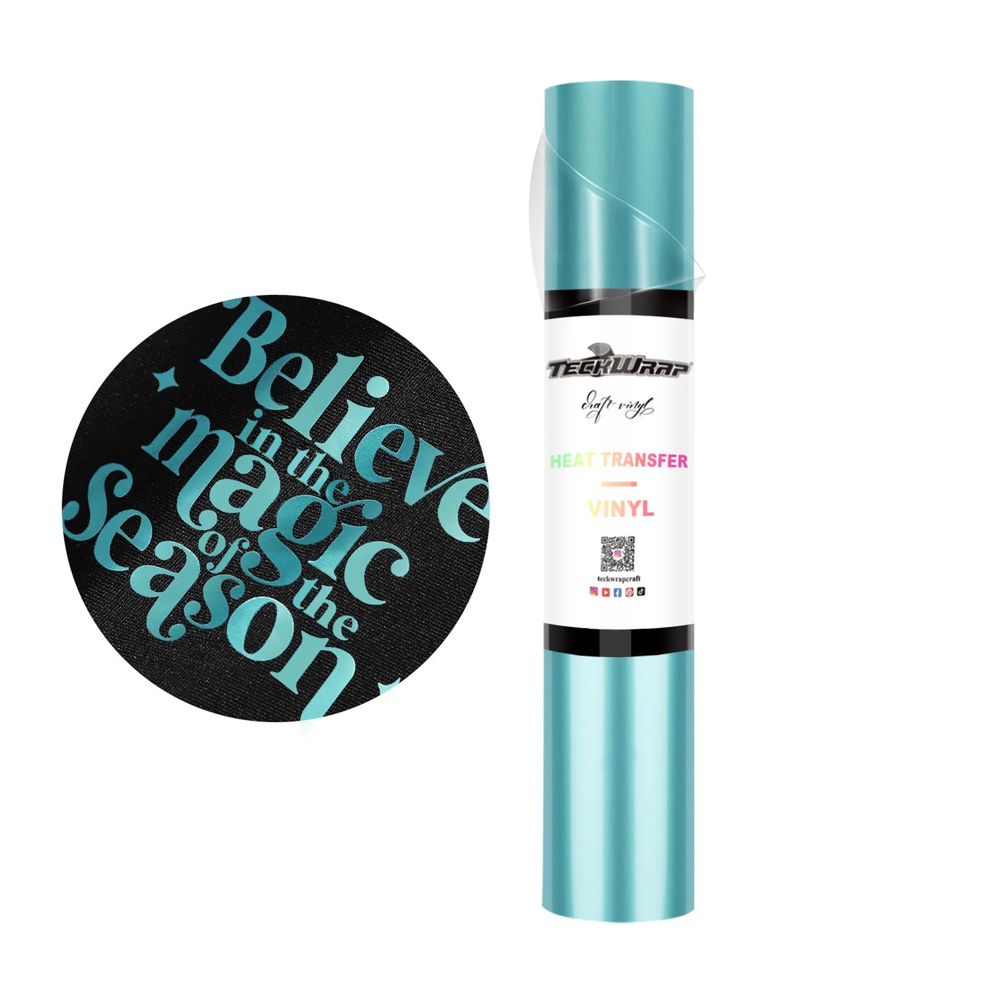 Teckwrap Tiffany Blue Metallic Pearlescent HTV - 5ft