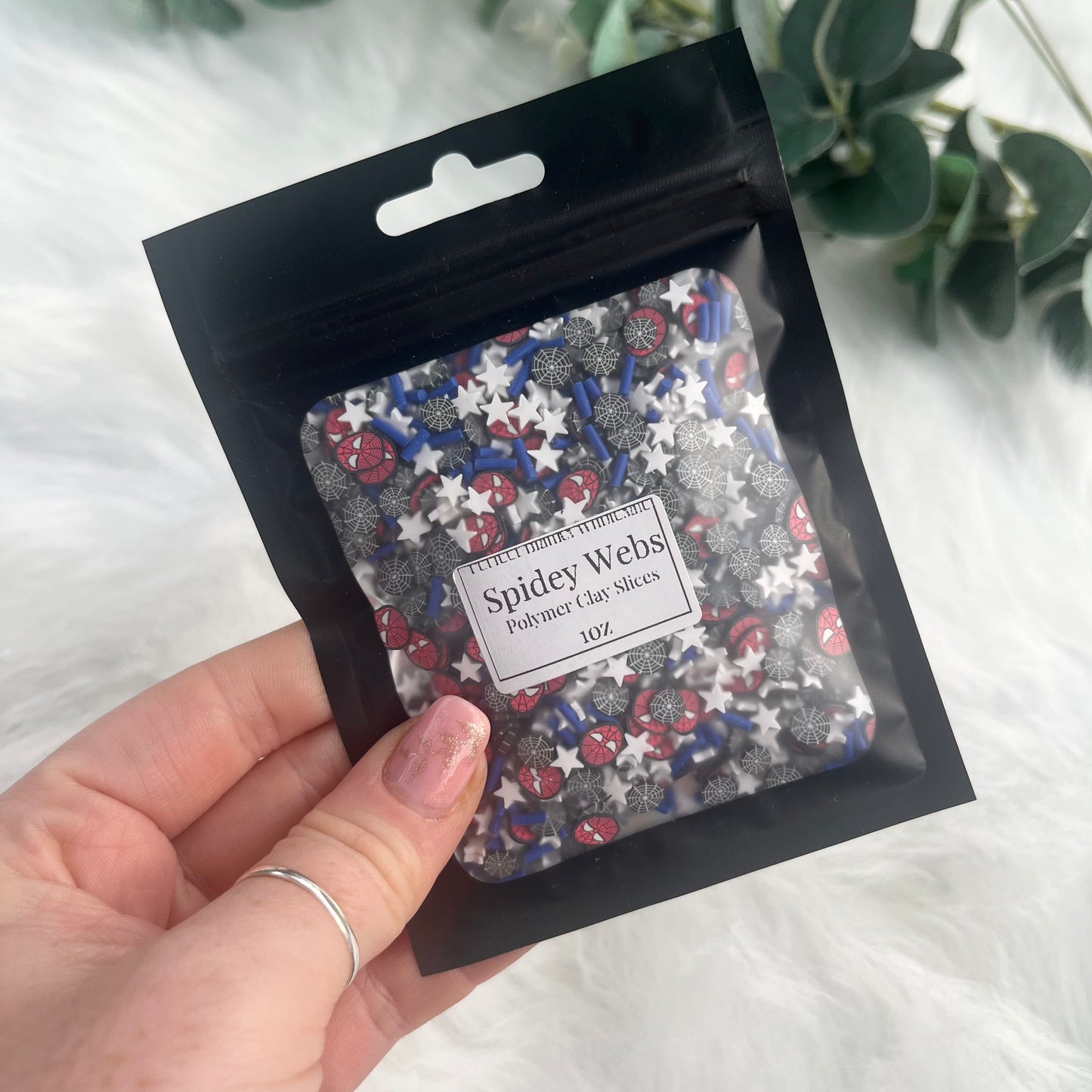 Spidey Webs - Polymer Clay Slices 1oz