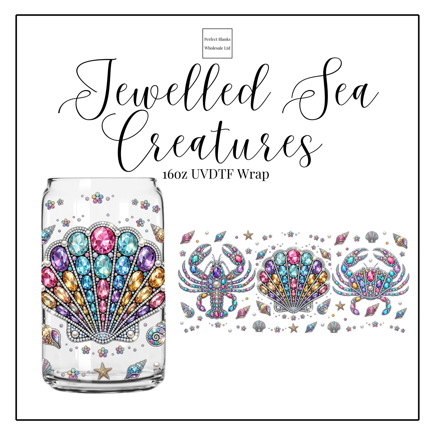 Jewelled Sea Creatures 16oz UVDTF