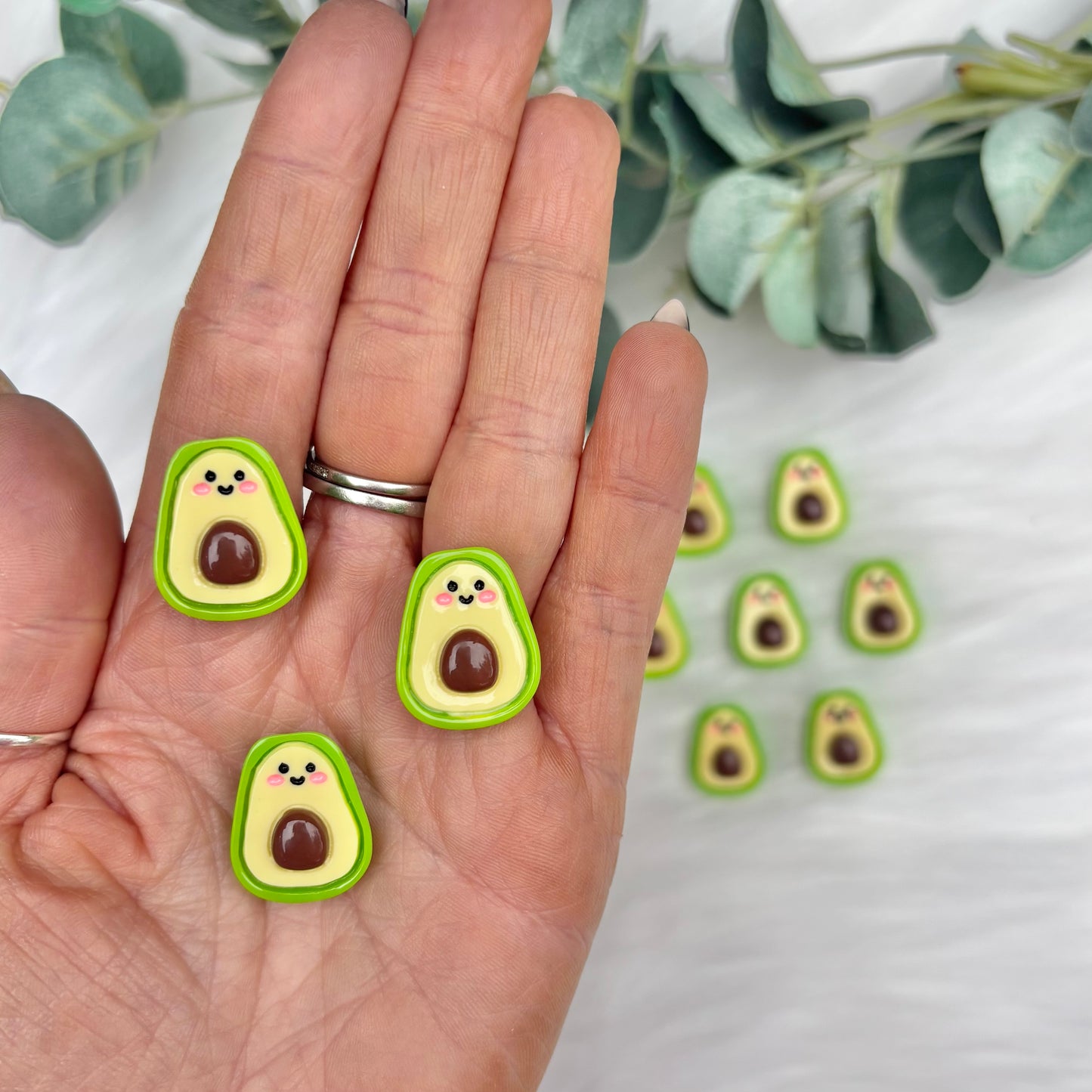 Cute Avocados - Pack of 10 Cabochons