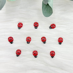 Red Ladybirds - 10 Pack of Cabochons