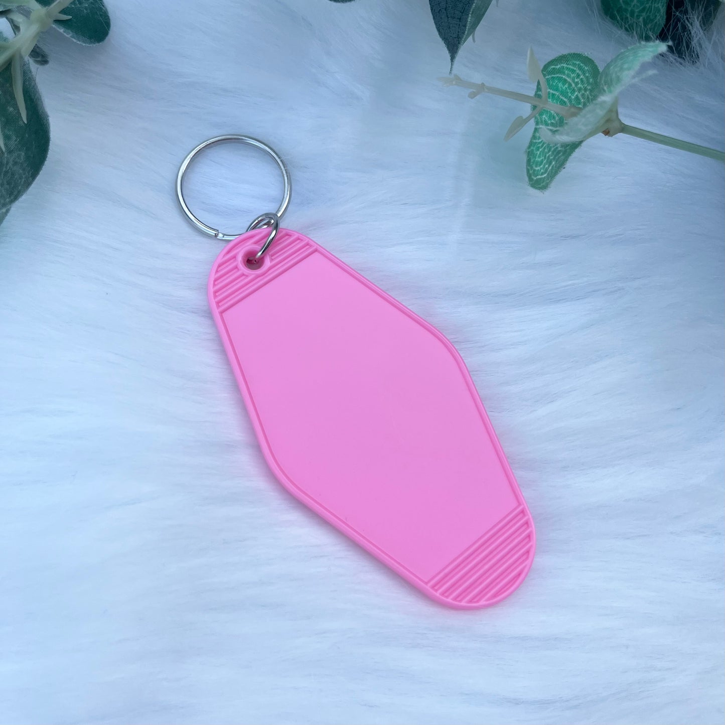 Solid Pink Motel Keyring - No. 30