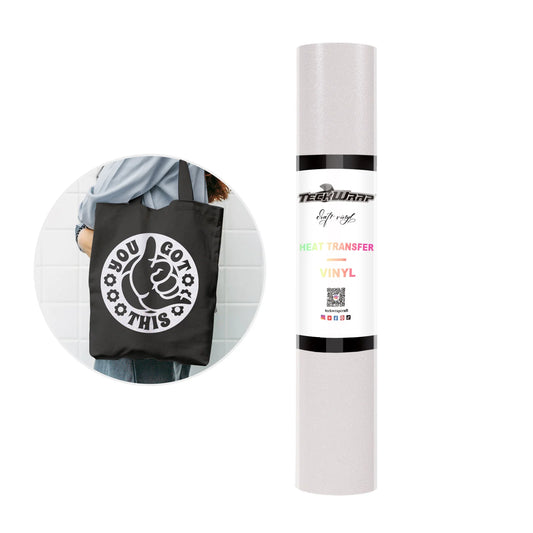 Teckwrap Glitter White HTV - 5ft