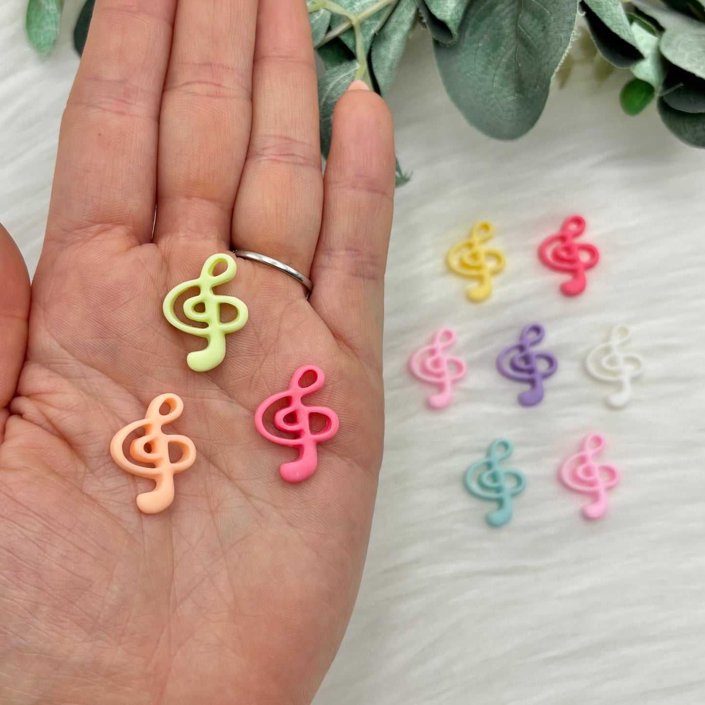 Pastel Musical Notes - Pack of 10 Cabochons