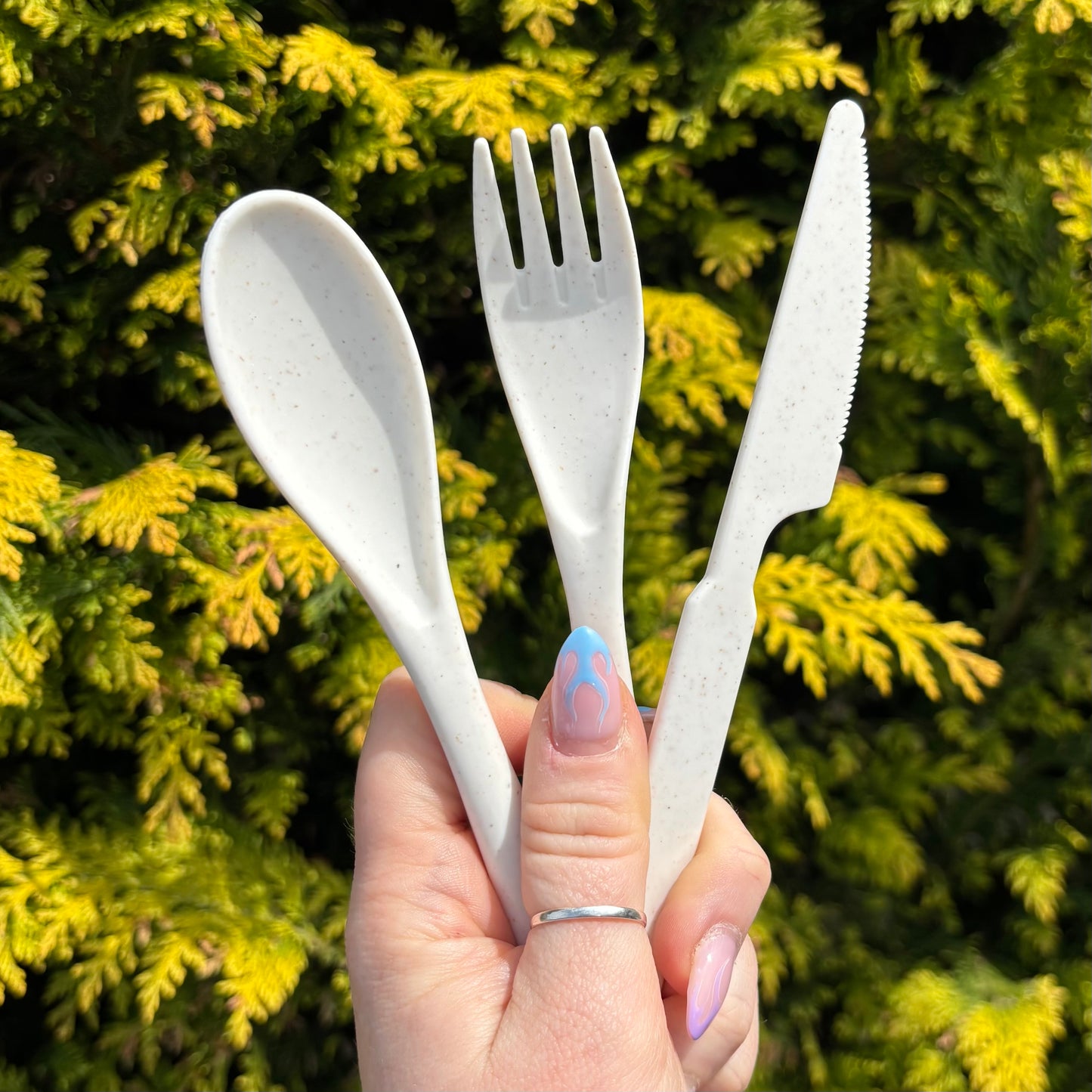 4 Piece Reusable Travel Cutlery Set