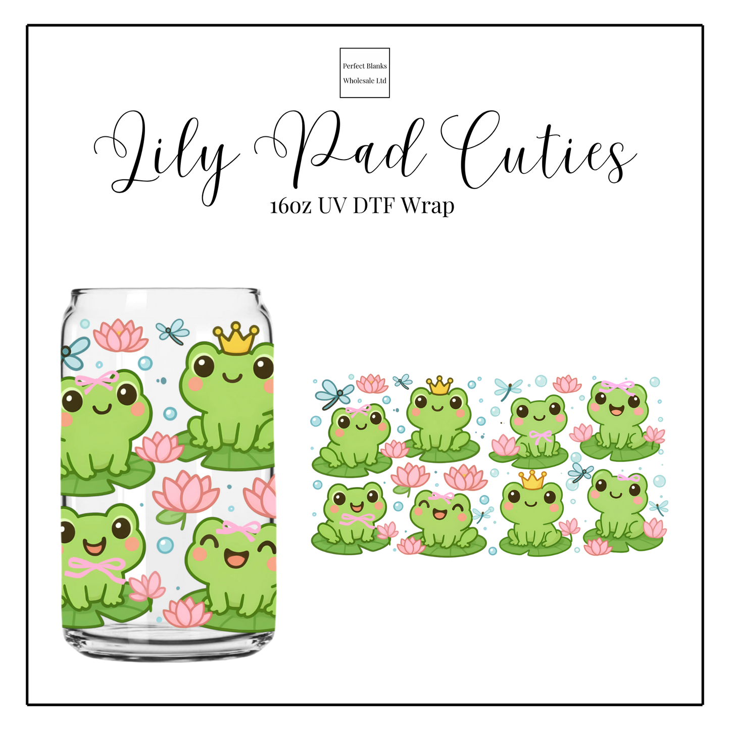 Lily Pad Cuties 16oz UVDTF