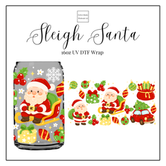 Sleigh Santa 16oz UVDTF
