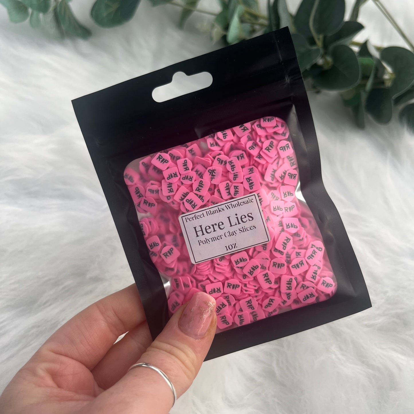Here lies - Polymer Clay Slices