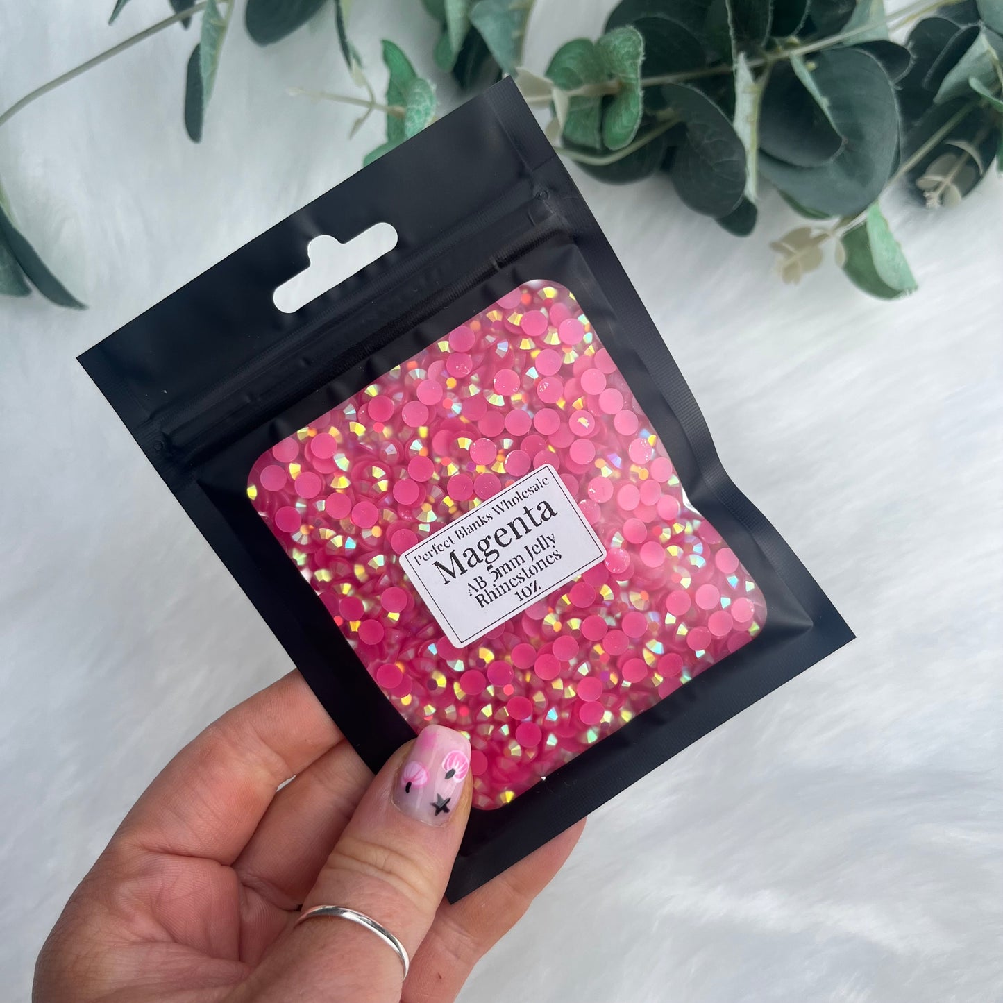 Magenta AB Jelly Rhinestones - 5mm