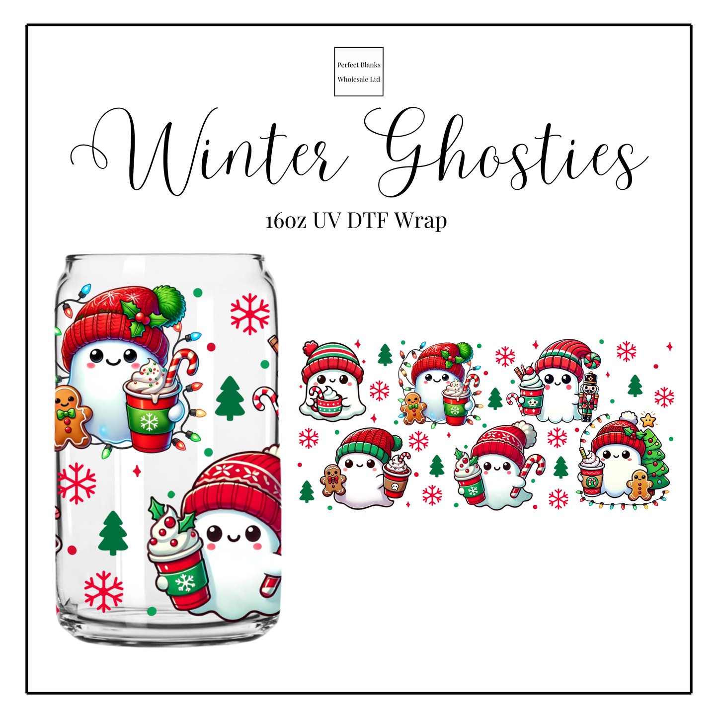 Winter Ghosties 16oz UVDTF