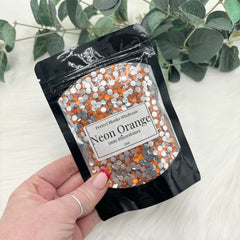 Neon Orange Silver Bottom Rhinestones - 5mm