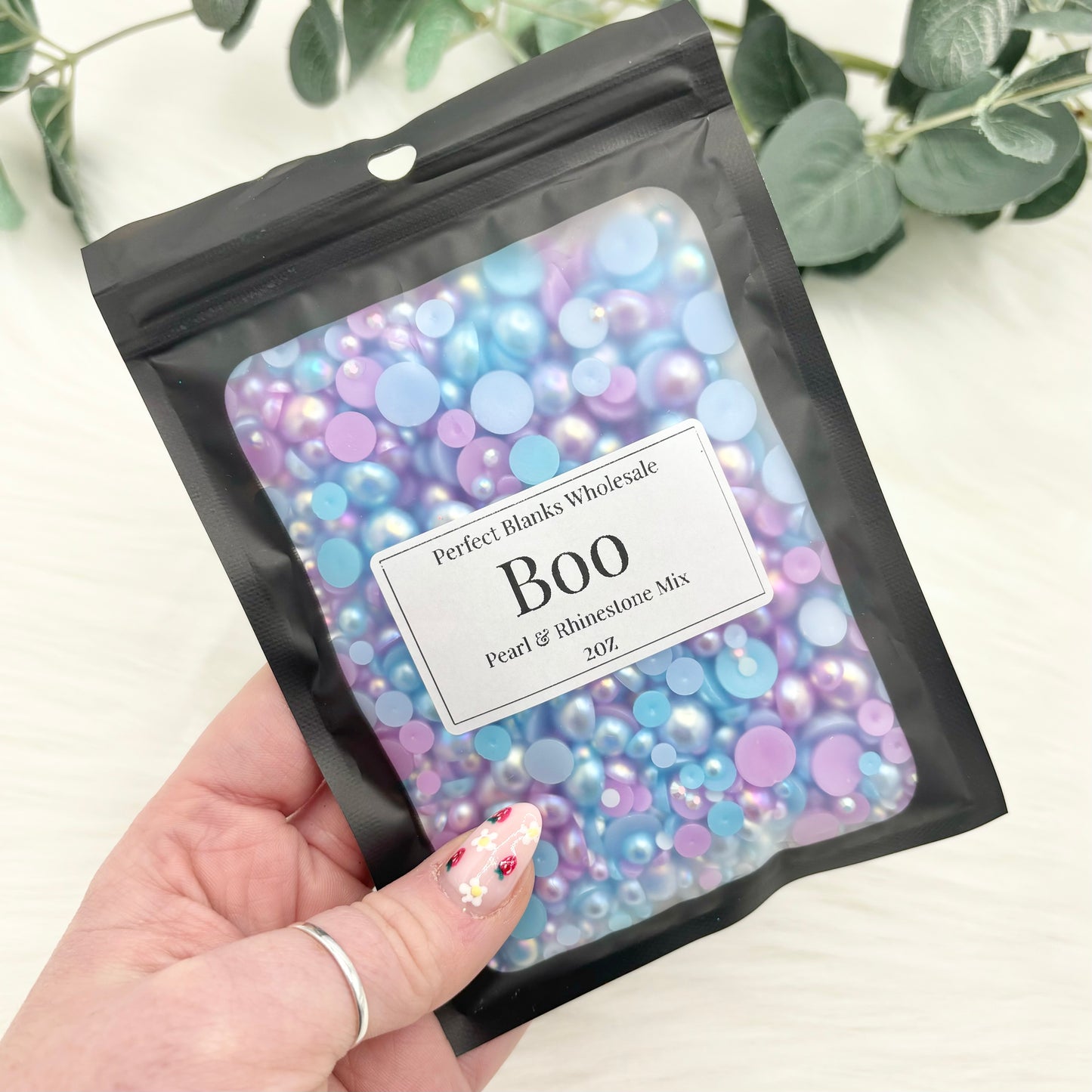 Boo - Pearl and Rhinestone mix