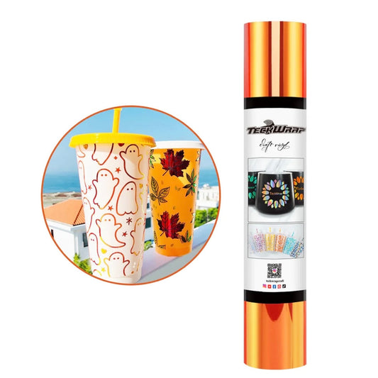 Teckwrap Fluorescent Orange Opal Adhesive Vinyl - 5ft