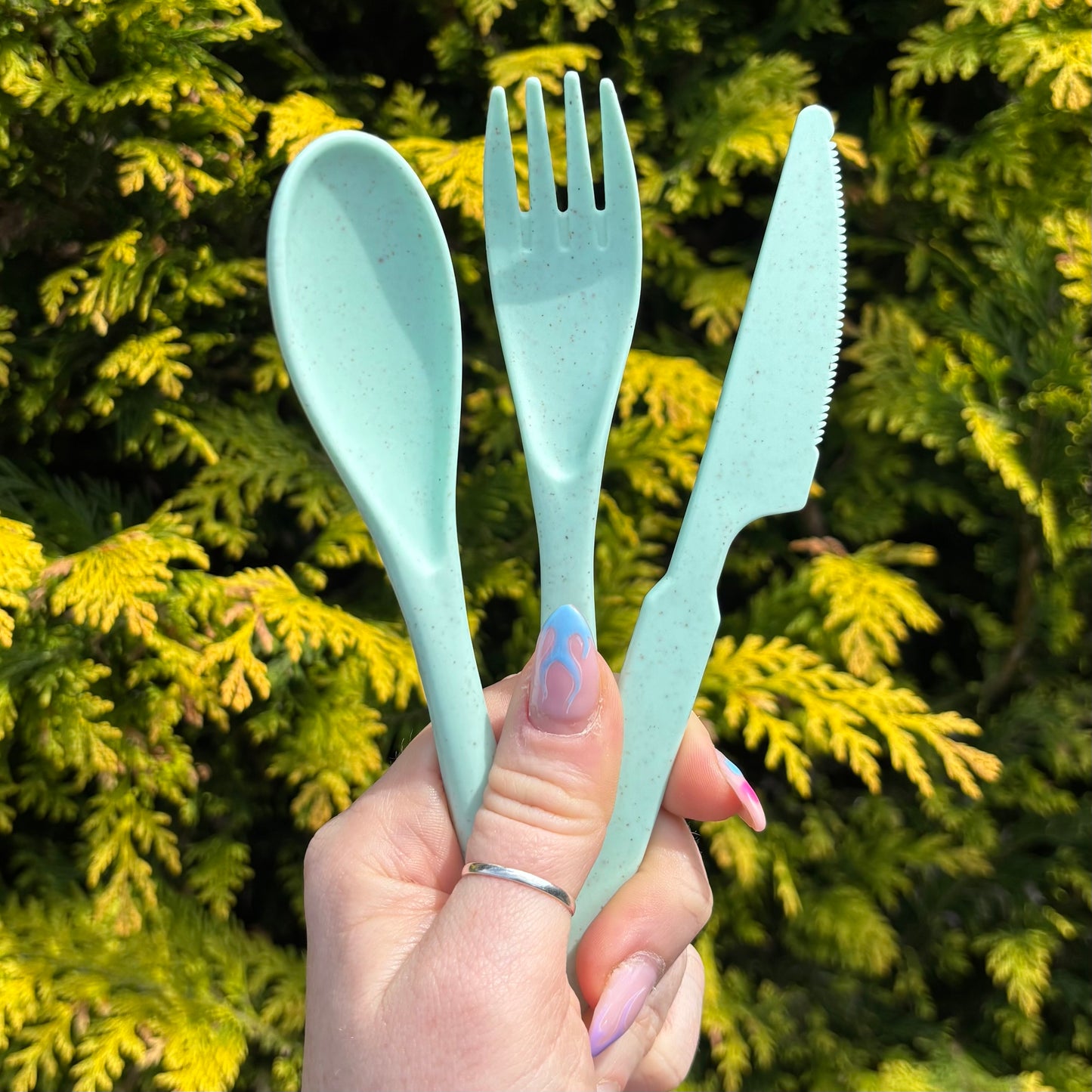 4 Piece Reusable Travel Cutlery Set