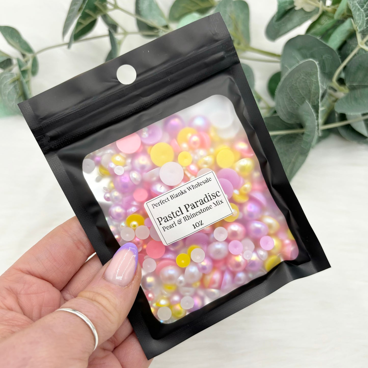 Pastel Paradise - Pearl and Rhinestone mix
