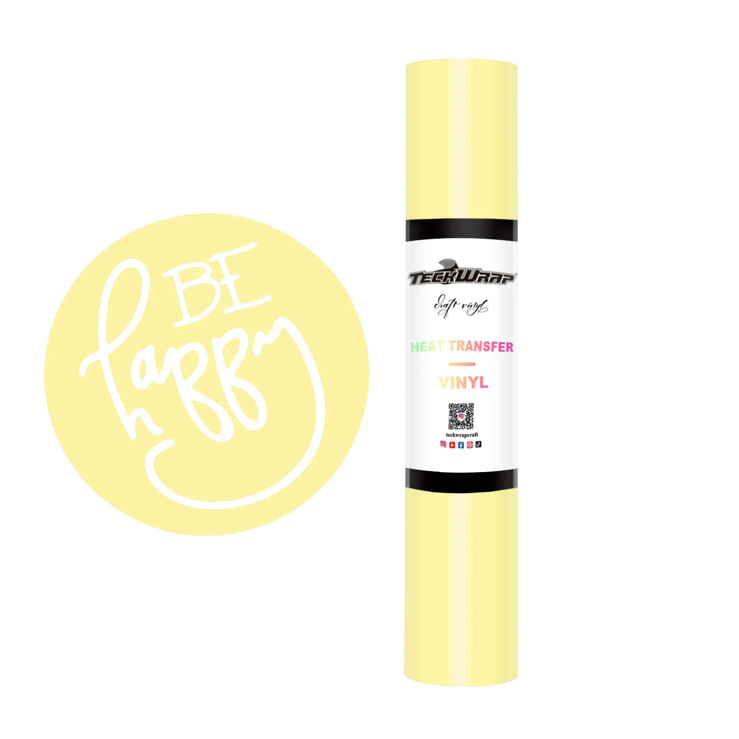 Teckwrap Pale Yellow PU HTV - 5ft