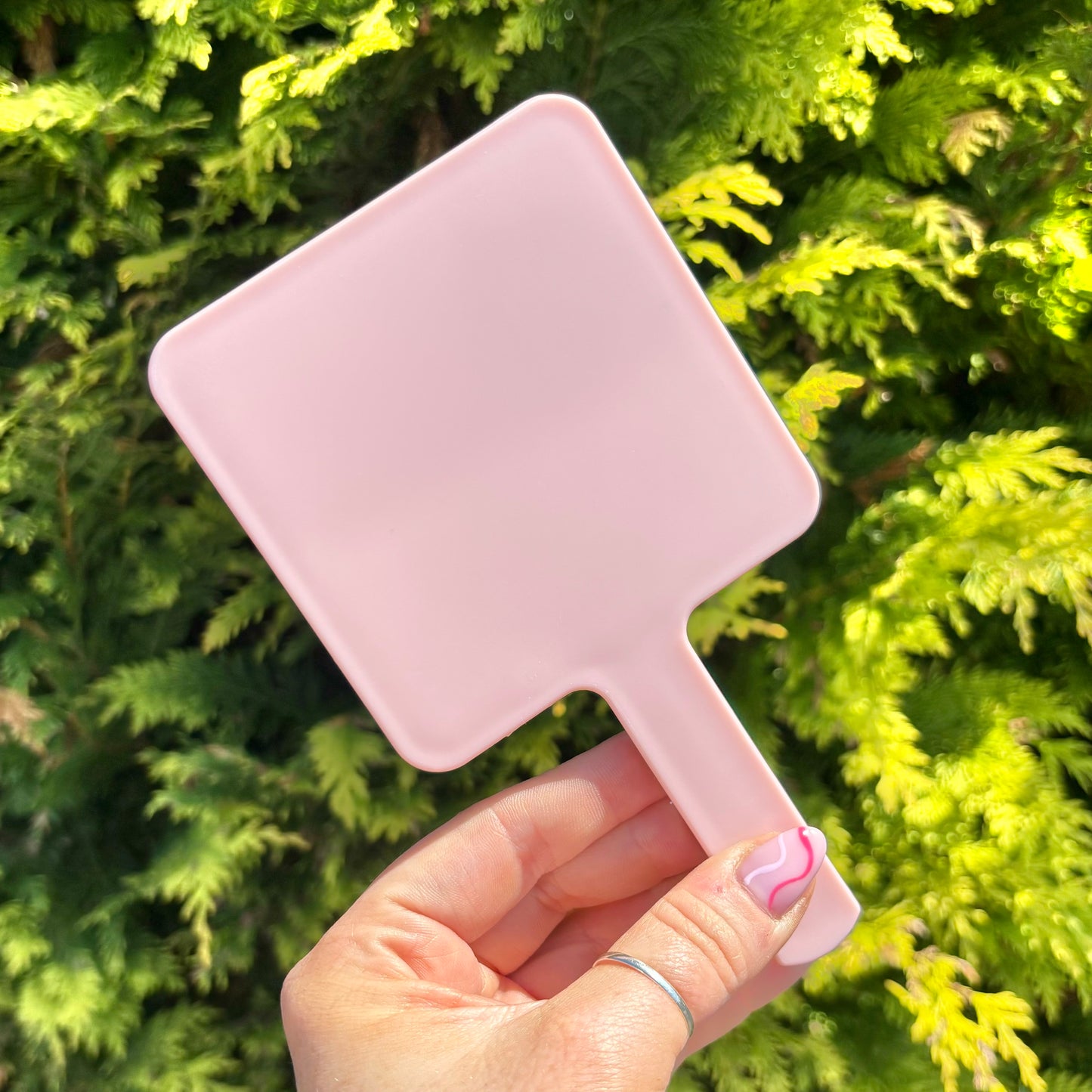 Hand Held Square Mirror