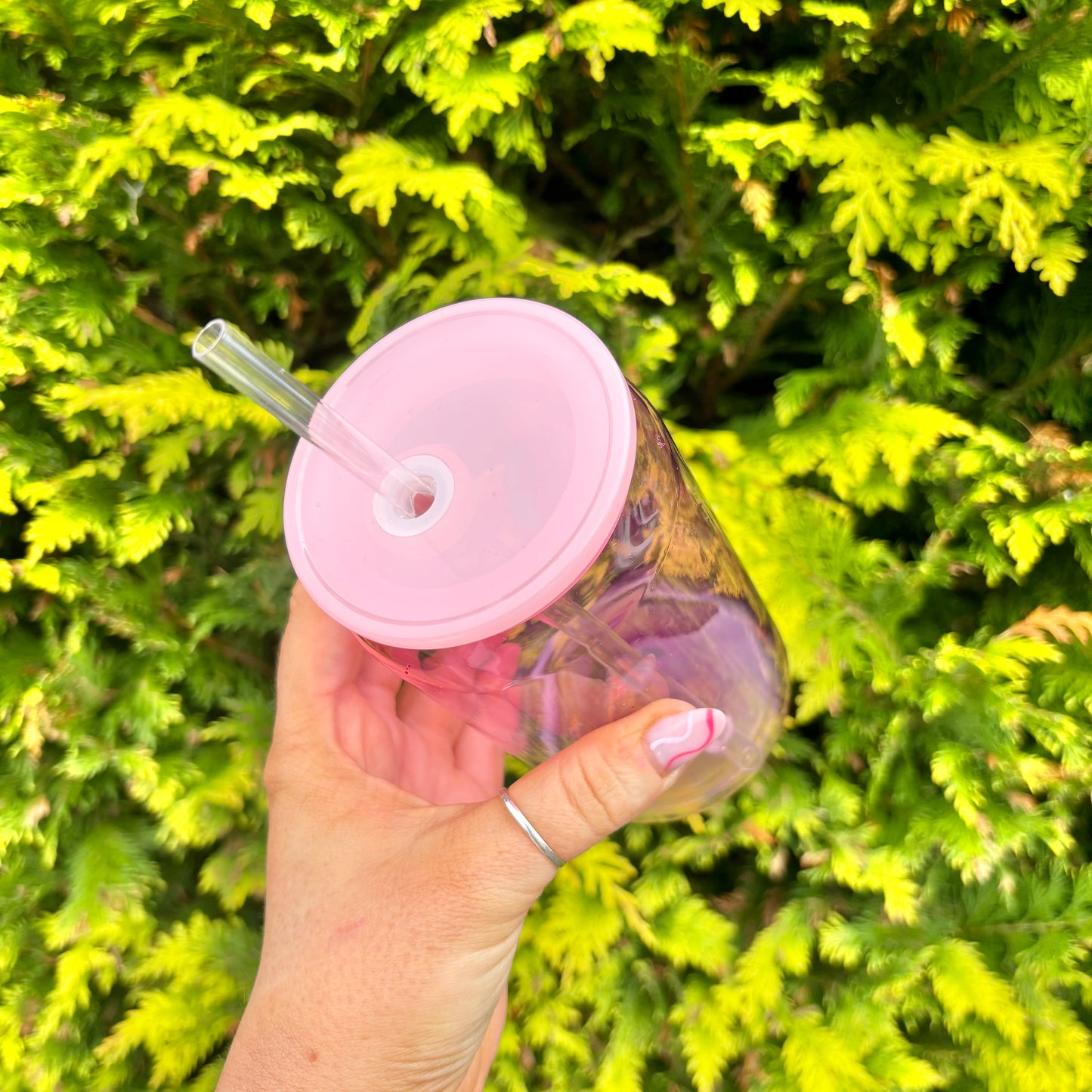 16oz Plastic Libby Can - Baby Pink