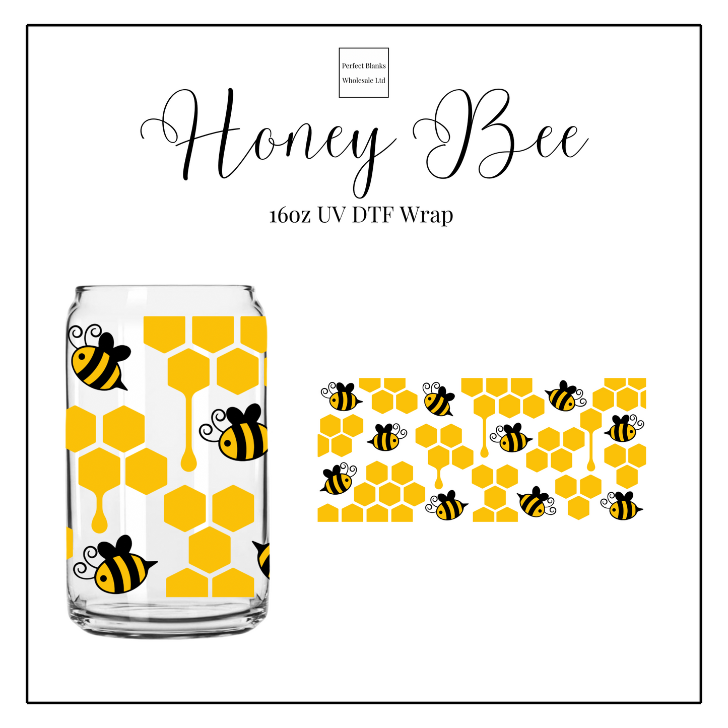 Honey Bee 16oz UVDTF