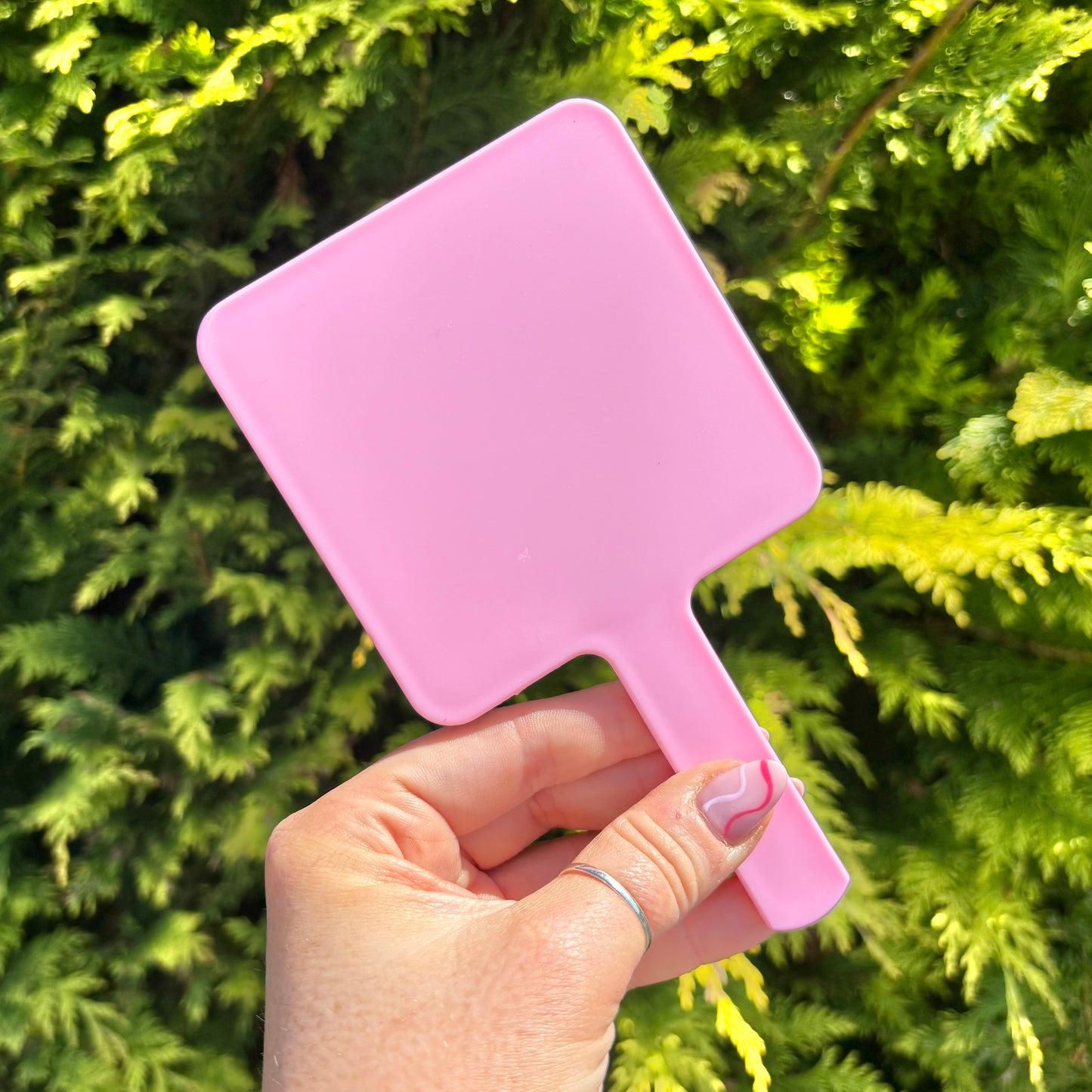 Hand Held Square Mirror