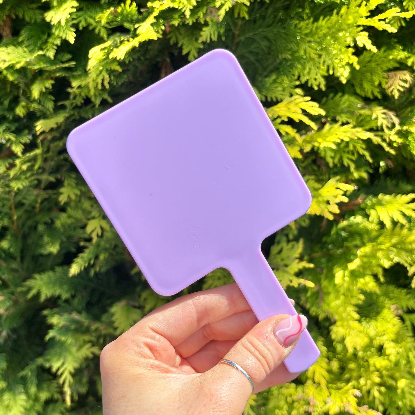 Hand Held Square Mirror