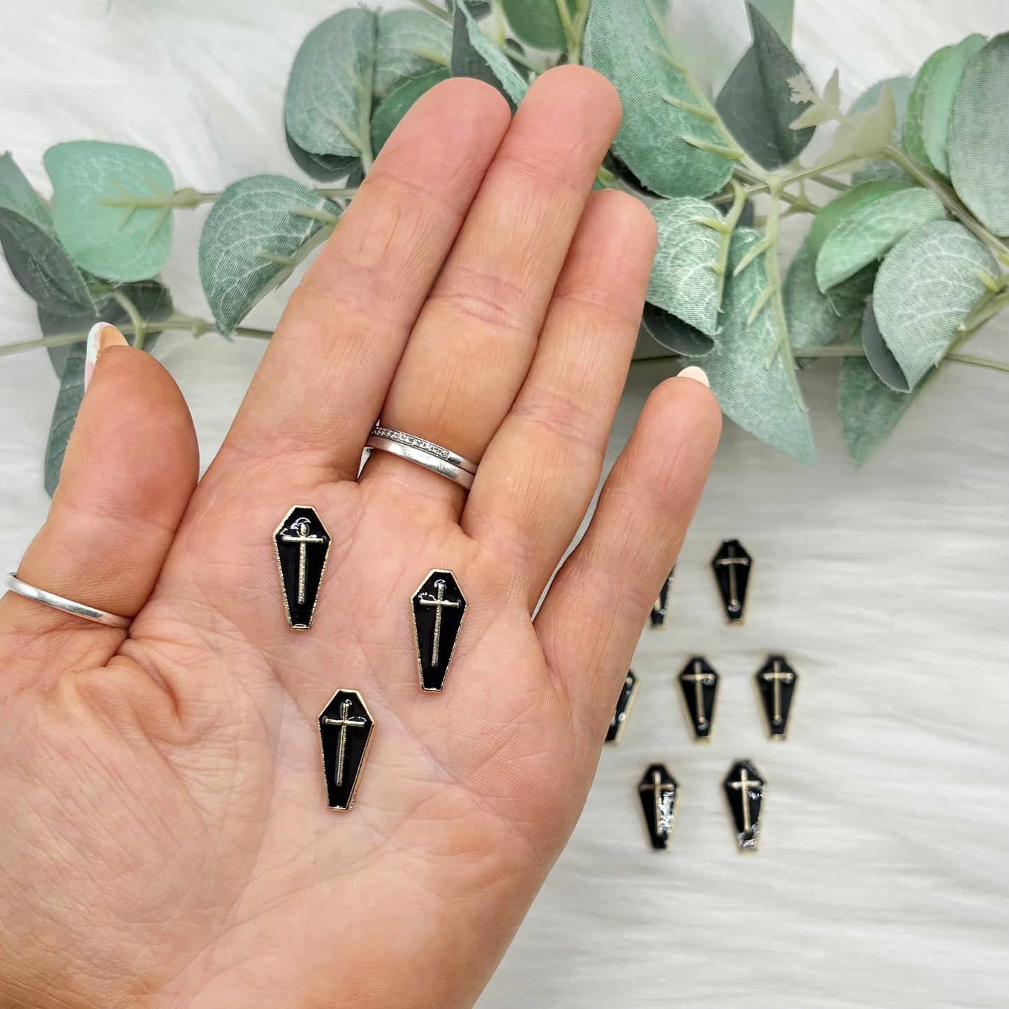Metal Coffins - 10 Pack of Cabochons