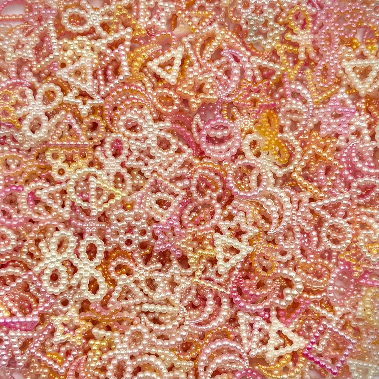 Peachy Mixed Pearl Shapes - 1oz